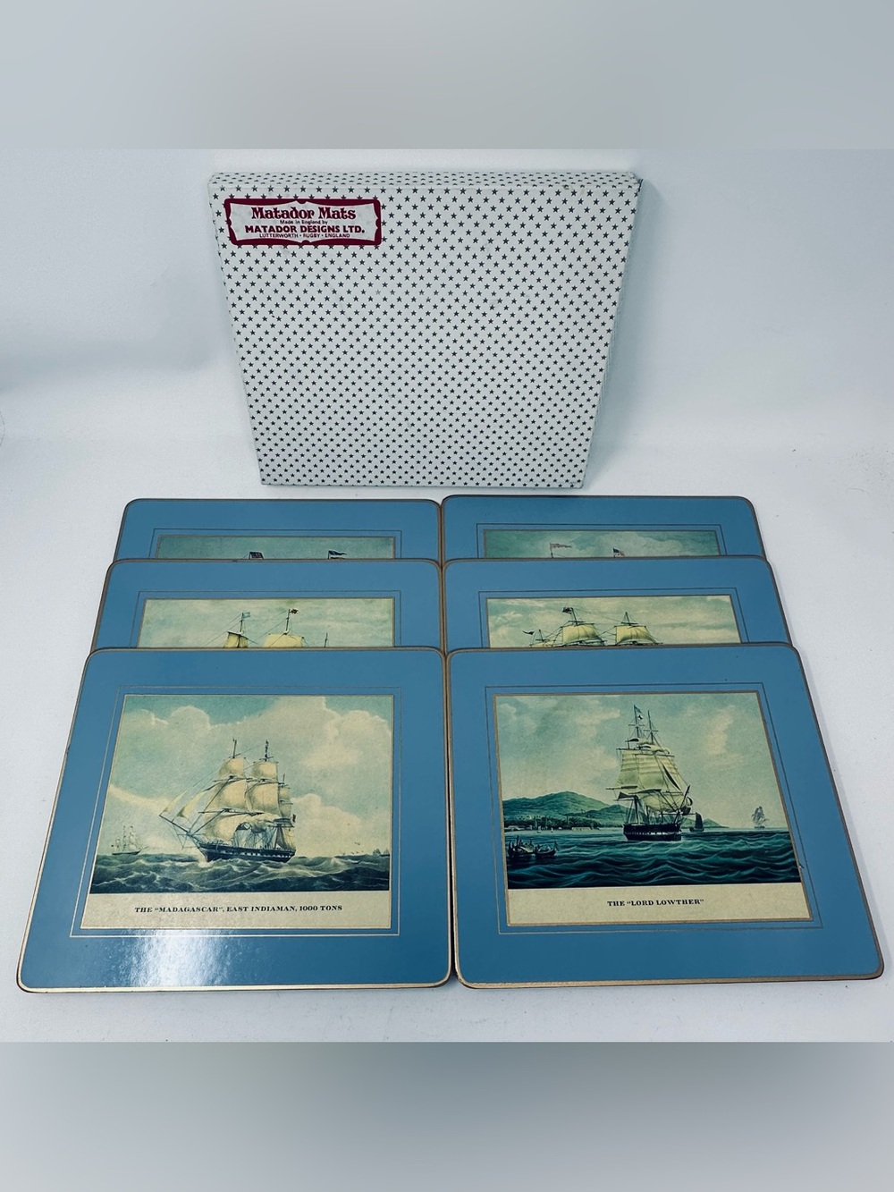 6x Set Matador Design Ltd Nautical Place Mats Ships Angelsey Windsor Castle